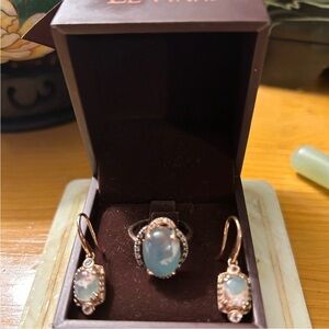 On Hold 
Levian 14k Aquaprase earrings